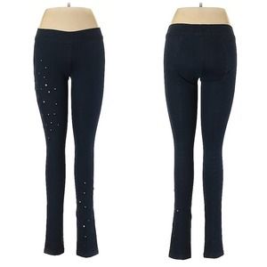 Charley 5.0 Casual Streetwear Dark Wash Blue Grommet Skinny Jeggings Size 27